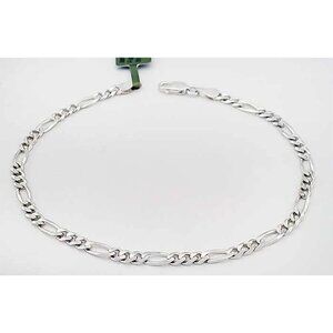 Solid Figaro Bracelet .925 Silver